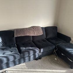 L Shaped Couch W/ Storage Ottoman