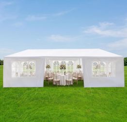 New Other TryGoal 10’ x 30’ Canopy Tent Outdoor Party Tent with Sidewalls, White