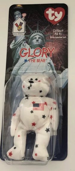 Glory The Bear-1993 McDonalds Ty Beanie Baby with Rare Errors.