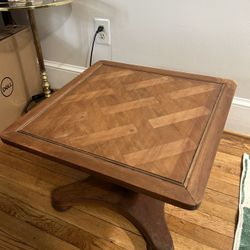 Vintage Solid Wood End Table 