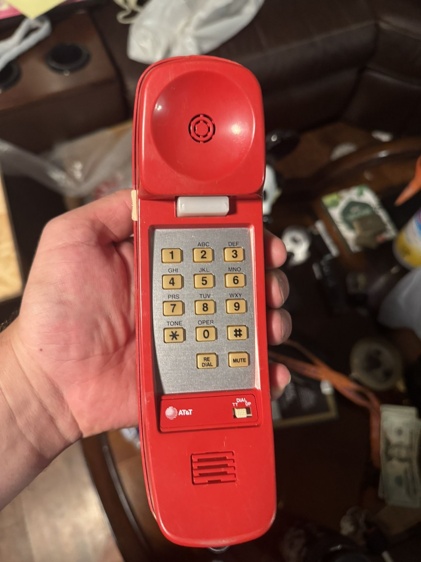 Vintage Walt Disney Mickey Mouse AT&T Telephone Push Button Novelty Phone Works