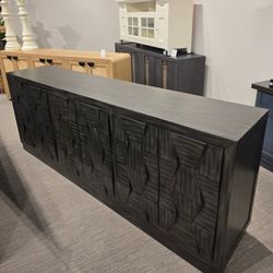 New Quality & Modern 90" Accent Cabinet Or TV Stand! White Wash Or Black  Tea