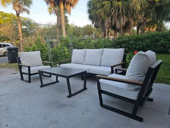 Brand new aluminum outdoor patio set fully assembled