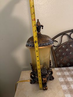 Ornate Bronze Accent Table Lamp