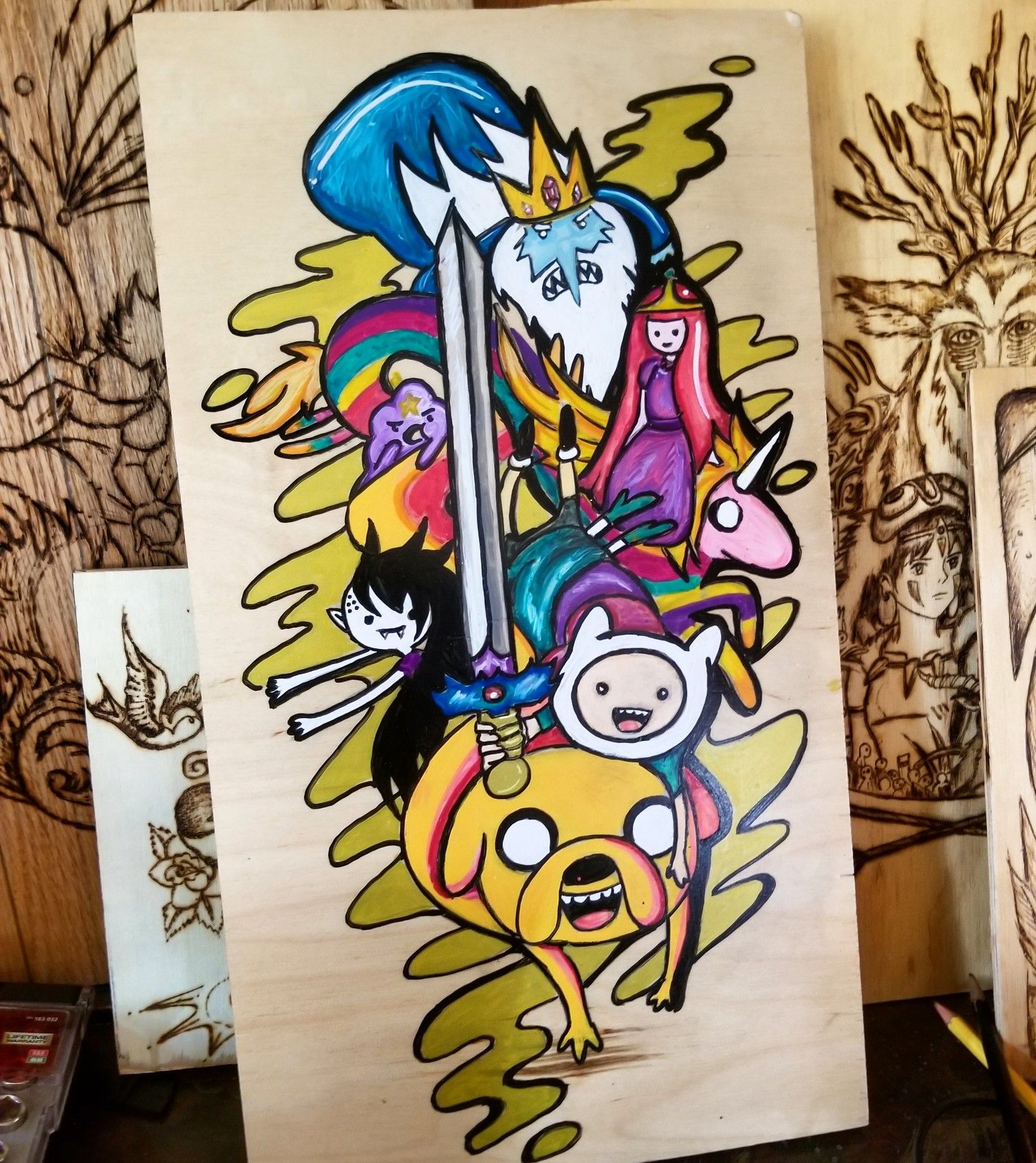 Adventure Time Painting Wood Art