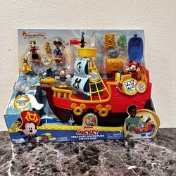 Disney Junior Mickey Mouse Funhouse Treasure Adventure Pirates Ship Playset
