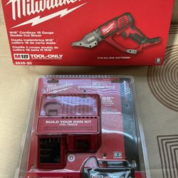 Milwaukee.  M18  Lithium-Ion Cordless 18-Gauge Double Cut Metal Shear Kit.