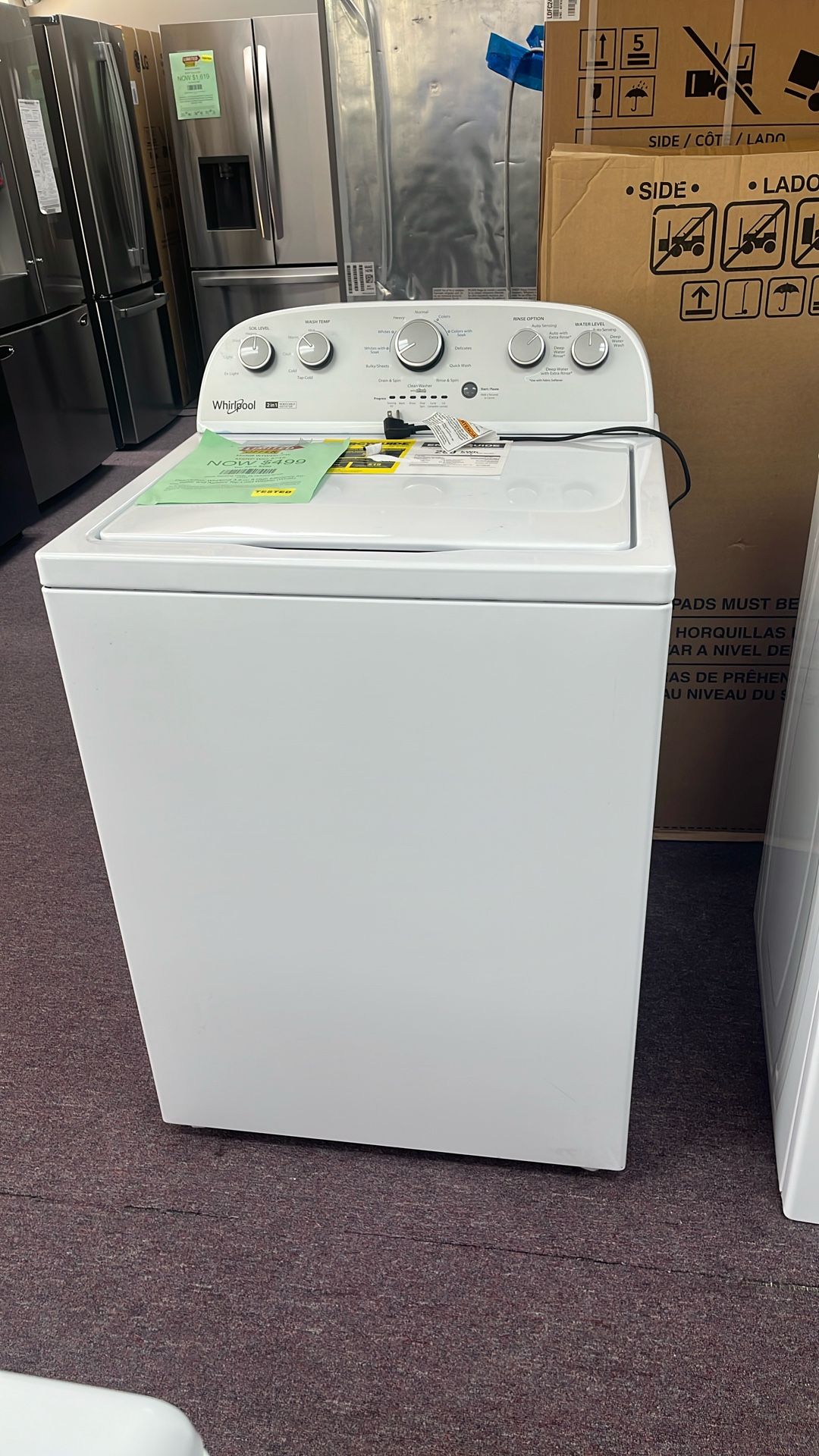 Washer Top Load New Open Box Scratch and Dents