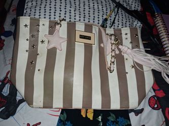 Betsey Johnson Striped Star Studded Tote Bag
