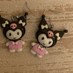 Kuromi from Hello kitty character fun earings