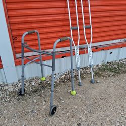 Walker and Crutches $25 Dlls. 