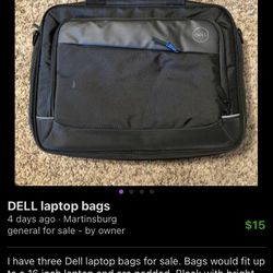 New and like new laptop bags, Dell and Targus
