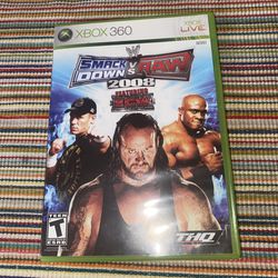 2008 Smack Down vs Raw Xbox 360 - Complete - Tested & Works