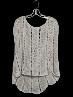 Decree Cream Crochet Coverup Size LG