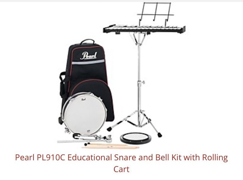 Percussion Instrument Set With Rolling Cart