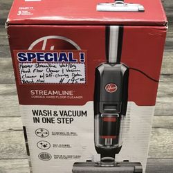 Hoover Streamline Wet/ Dry Hard Floor Cleaner & Vacuum Cleaner W/ Self Cleaning System Brand New 