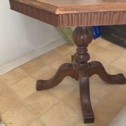 Hexagon Solid Wood Vintage Table
