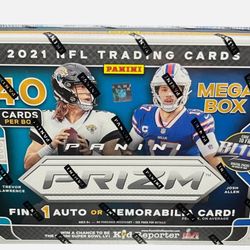 2021 NFL Trading Cards Prizm Mega Box