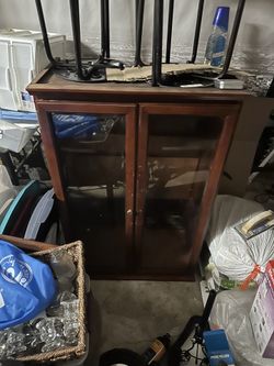 Real dark wood cabinet dresser