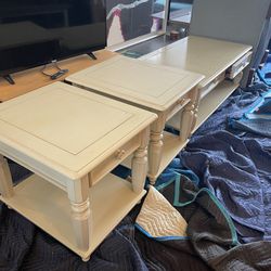 Coffee Table & 2 Side Tables - $60