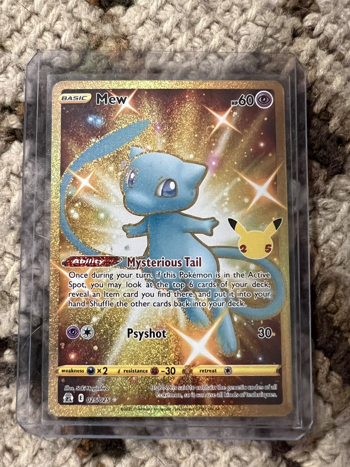 Gold Mew Secret Rare Celebrations 25th Anniversary