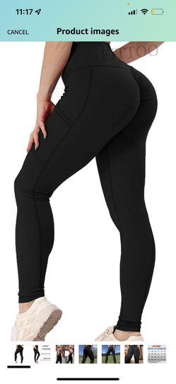 Women's High Waisted Bottom Scrunch Leggings Ruched Yoga Pants