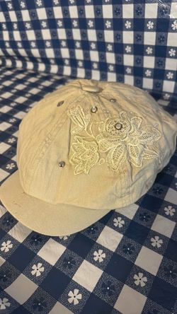 Embroidery and rhinestone hat