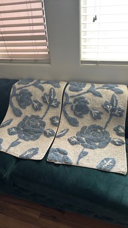 set of two caught the luxury large size bathroom floor mats rugs 36 x 21”