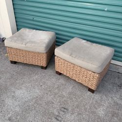 Wicker Ottomans