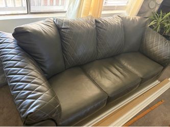 Leather couch and recliner