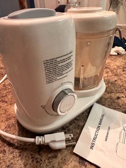 AMZBABYCHEF Baby Food Maker, 4 in 1 Baby Food Processor and Steamer with book