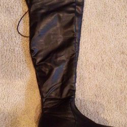 Knee High Black Boots Women Size 9