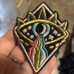 Multicolored Third Eye Iron On Patch 