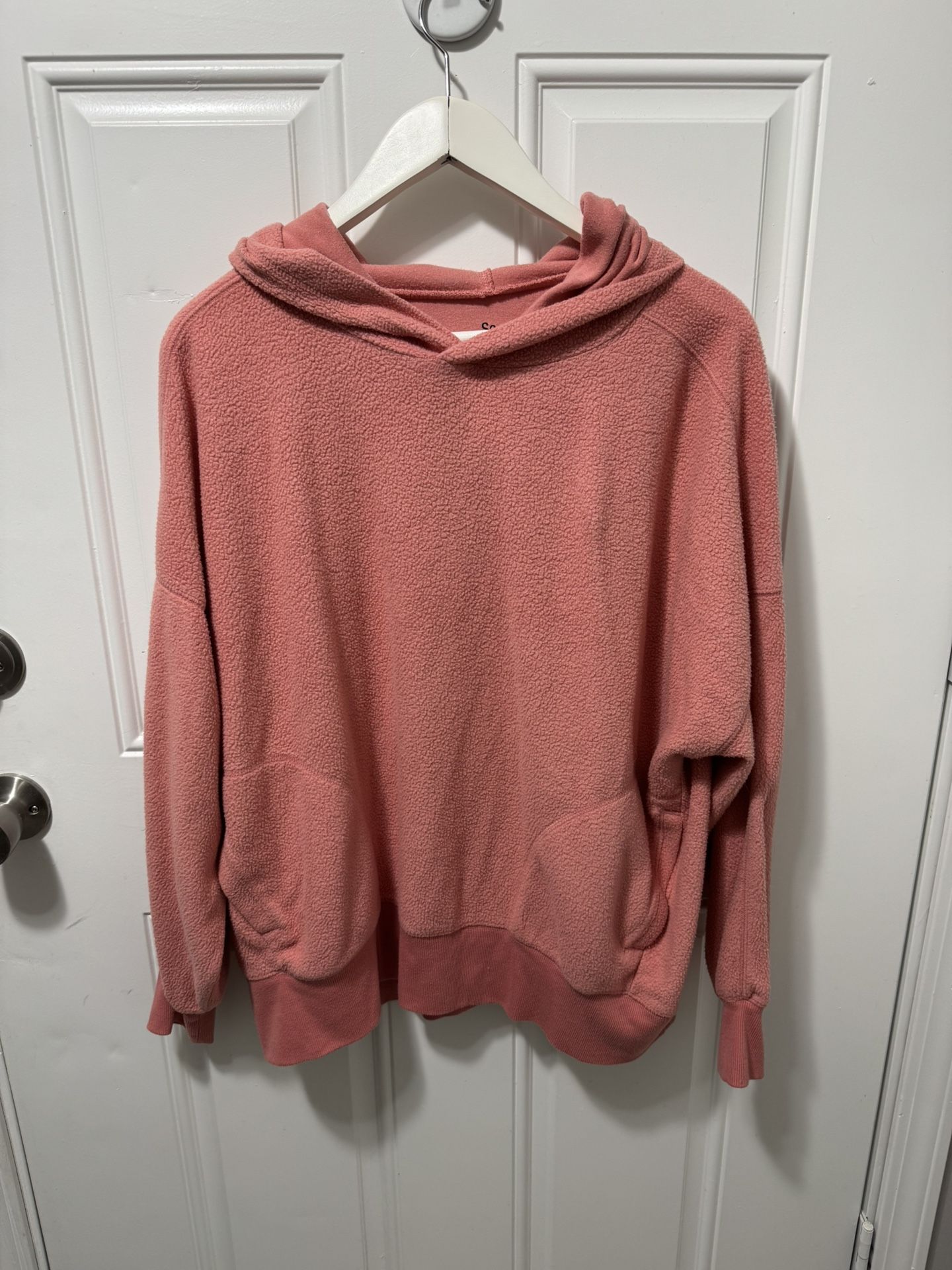 SO Coral Pink Fleece Hoodie. Women’s Size XL.