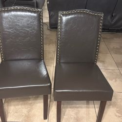 Brand New Brown Leather Chairs