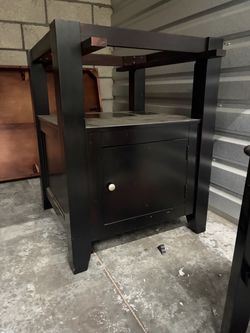Wooden table with conpartment