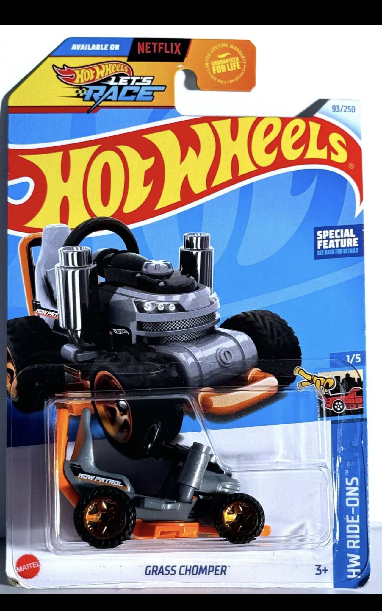 Hot Wheels 2024,Grass Chomper #93,Hot Wheels Let's Race,HW Ride-Ons # 1/5