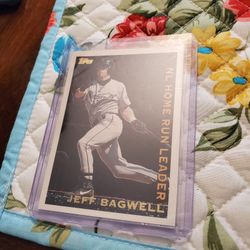 Jeff Bagwell Craig Biggio Topps League Leaders Insert Baseball Cards 