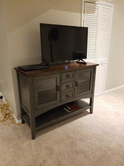 TV Console With Drawers And Cabinet
