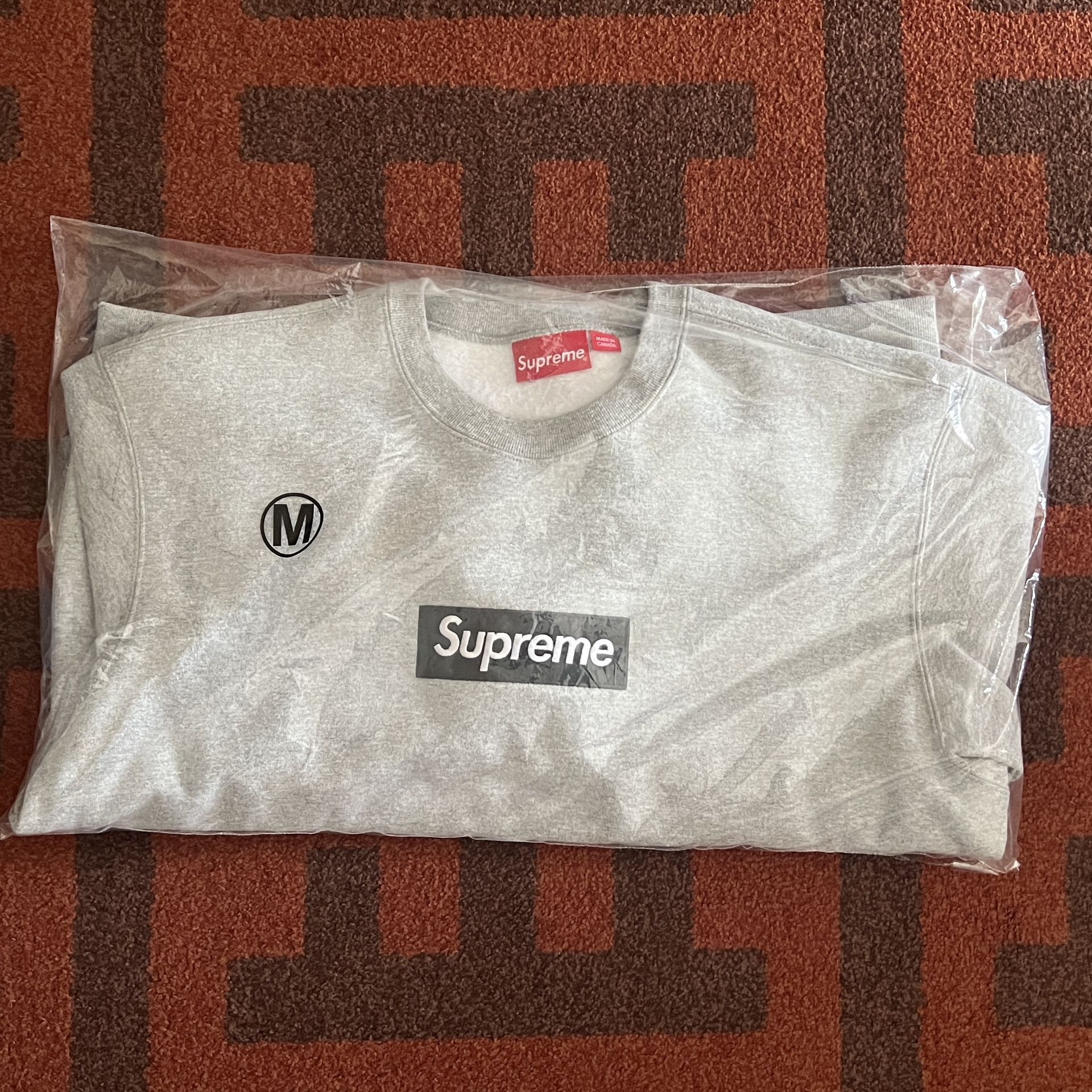 Supreme Box Logo Crewneck M Gray FW22