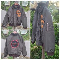 Continual Coincidences Brand Upcycled Aviator Bomber Jacket