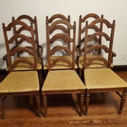 Antique  Dining Room Table And Chairs 
