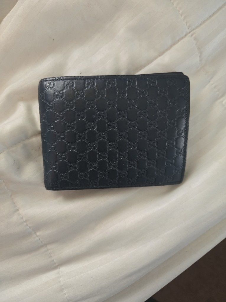 Navy Blue Gucci Bi-fold Wallet