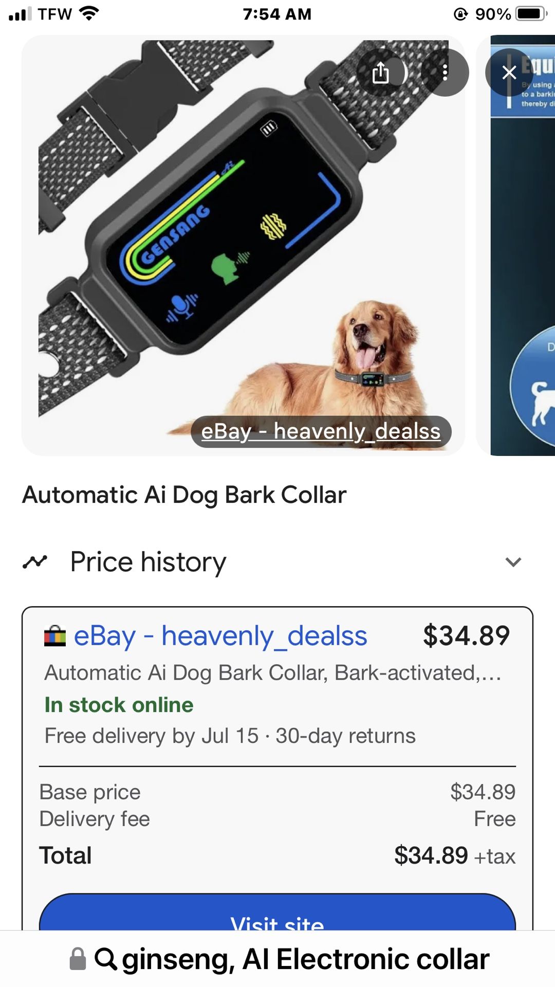 Gensang AI Electronic Dog Collar-New