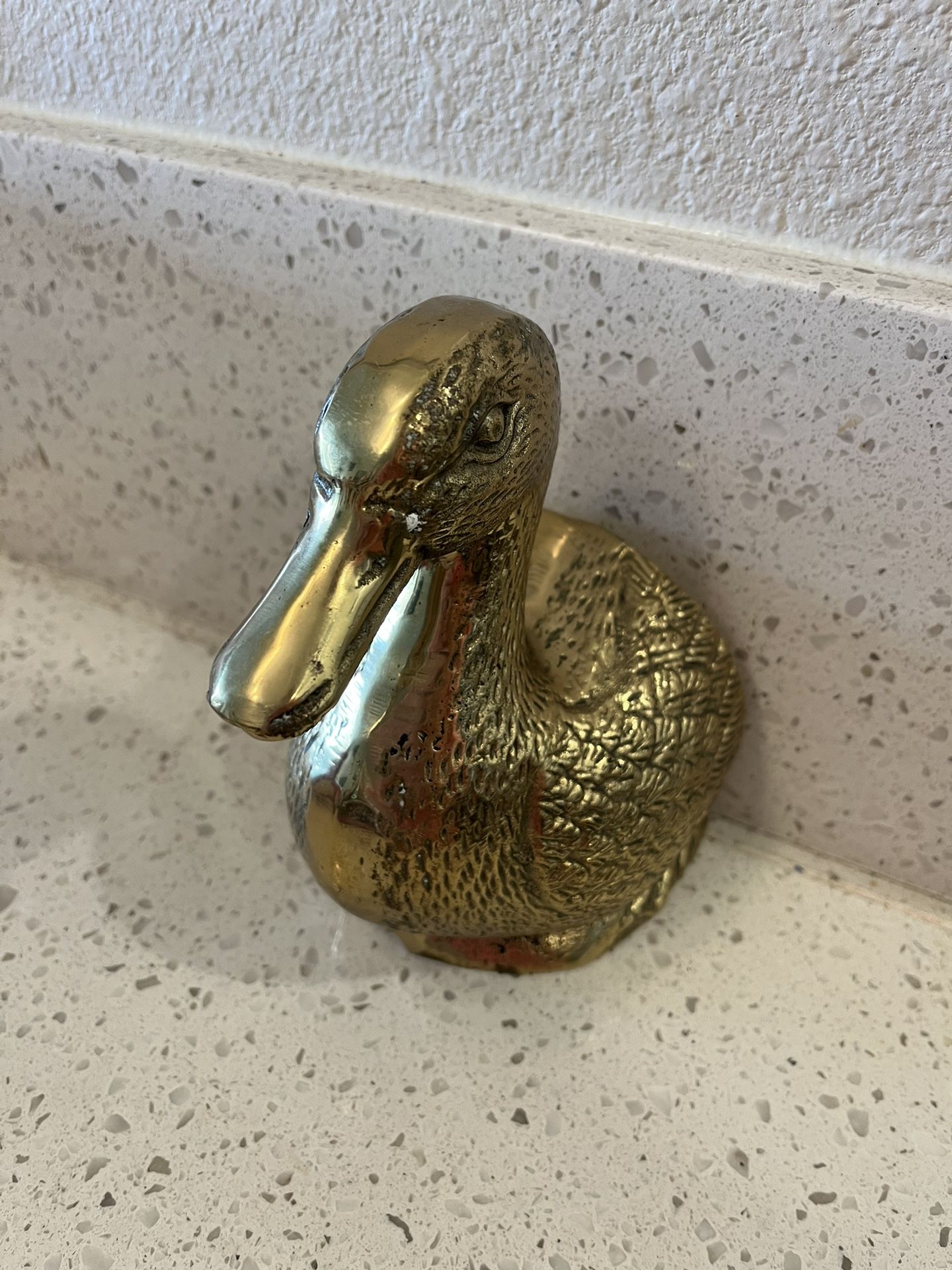 Gold Duck Paperweight