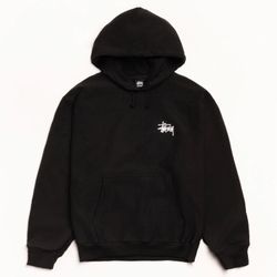 Black Stussy Logo Hoodie 2XL