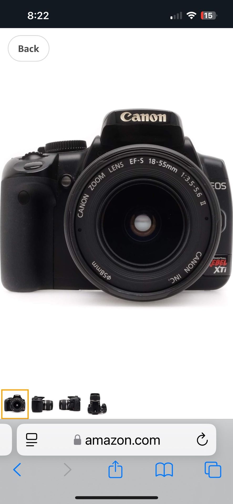 Canon camera with two lenses