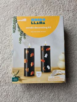 Halloween Candle Decorating Kit 2ct Pillar Painting Craft Set NEW