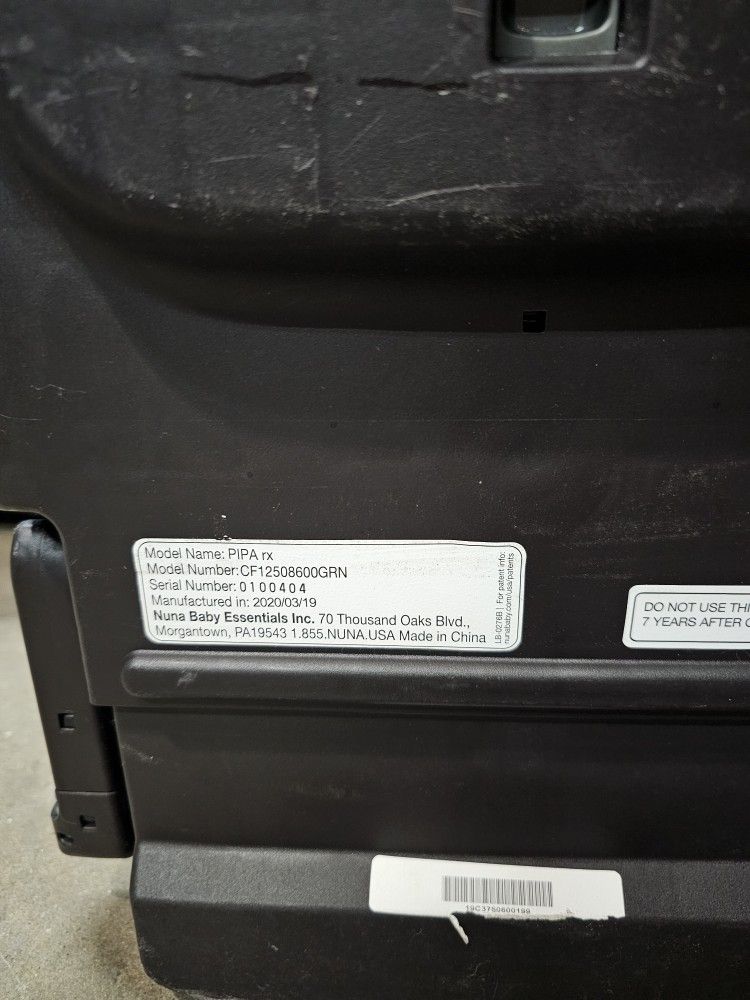 NUNA INFANT Pipa RX CAR Seat & BASE