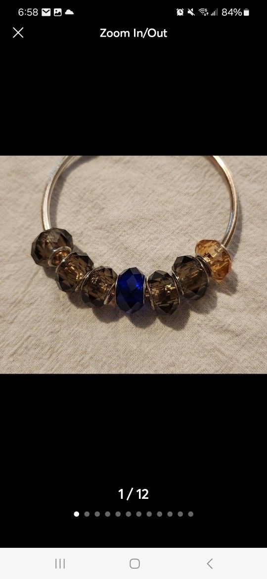 NEW Sterling Silver Faceted Clear Charm Bead. This listing is for 1. 1-$9.00, 2-$16.00, 3-$22.00. If you would like more than 1, I will set up a ne